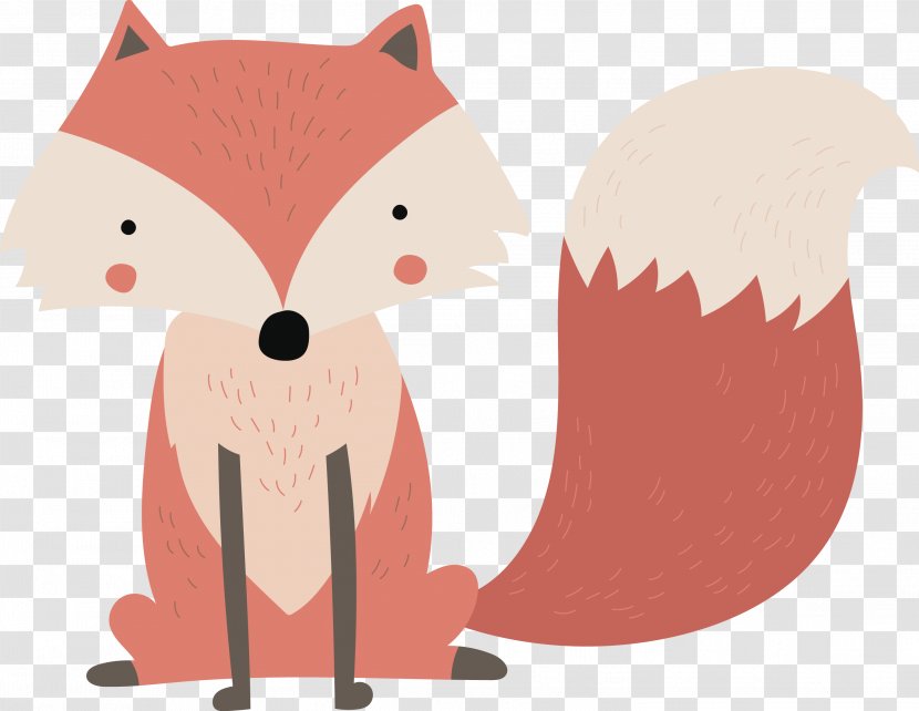 Poster .de - Comics - Fox Sitting Vector Transparent PNG