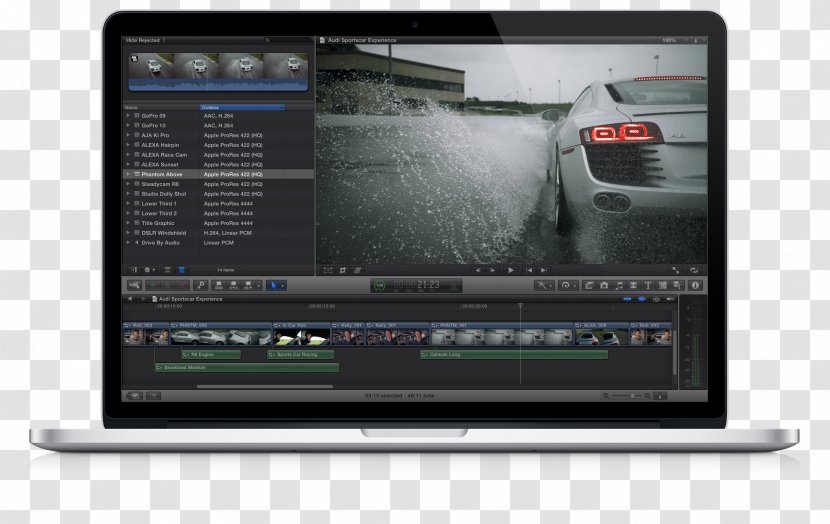 MacBook Pro Final Cut X Studio Apple - Material Exchange Format - Lower Thirds Transparent PNG