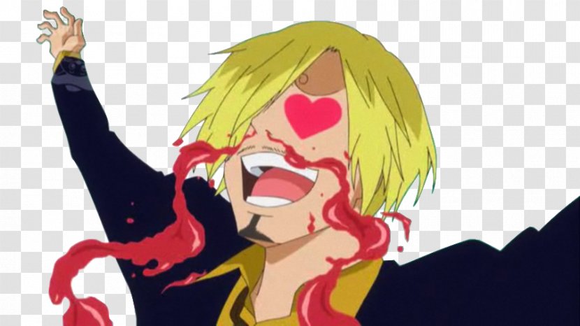 Vinsmoke Sanji Monkey D. Luffy Roronoa Zoro Nosebleed One Piece - Heart - Nose Transparent PNG