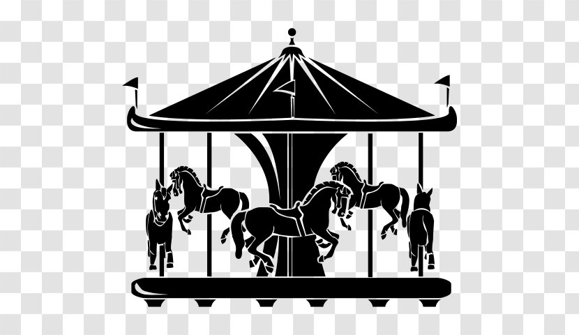 Horse Carousel Traveling Carnival Silhouette Photography Transparent PNG