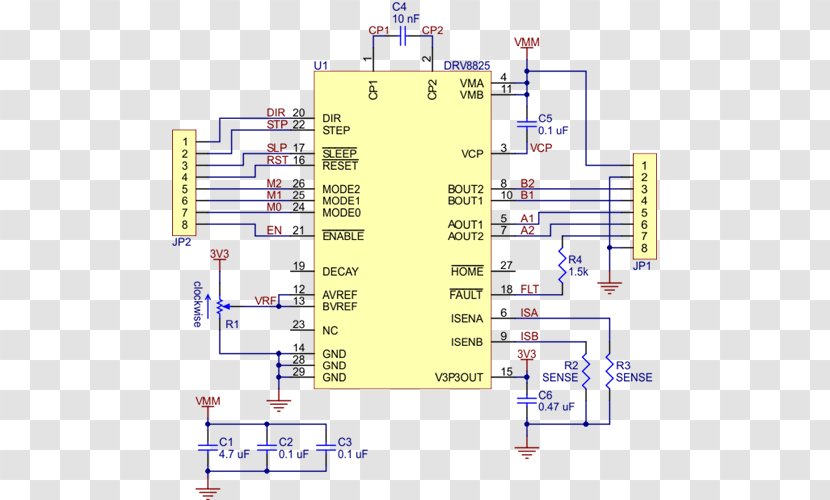 Stepper Motor Electric Current Device Driver Overcurrent - Diagram - Schematic Transparent PNG