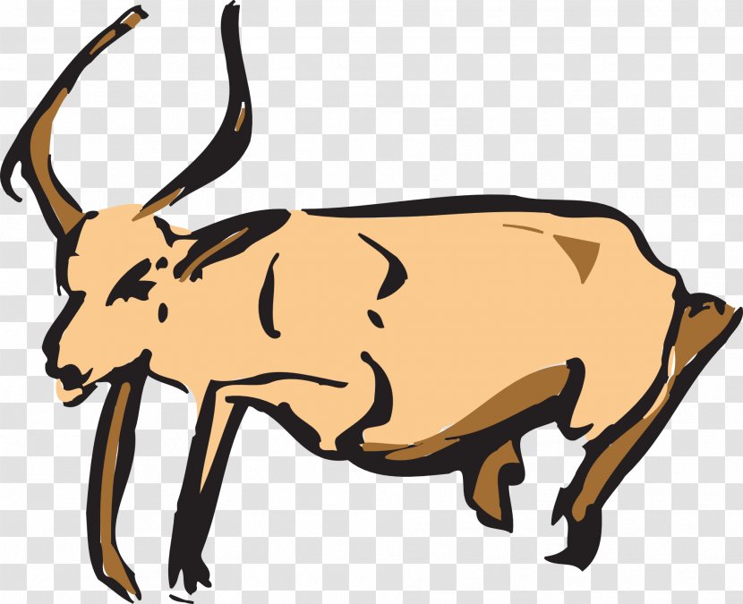 Antelope Horn Gazelle Clip Art - Tail - Horns Transparent PNG