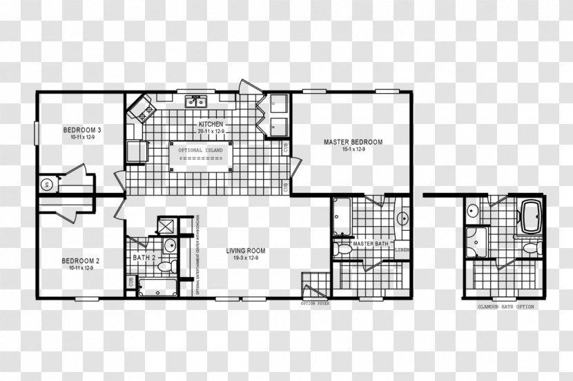 Floor Plan Oakwood Homes House - Building - Plant Transparent PNG