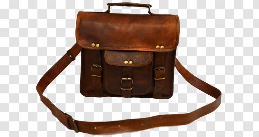 Leather Handbag Satchel Briefcase - Shoulder Strap - Brown Bag Transparent PNG