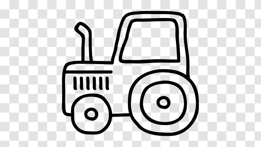 John Deere Tractor Drawing Coloring Book Fendt - Black And White - Color Transparent PNG