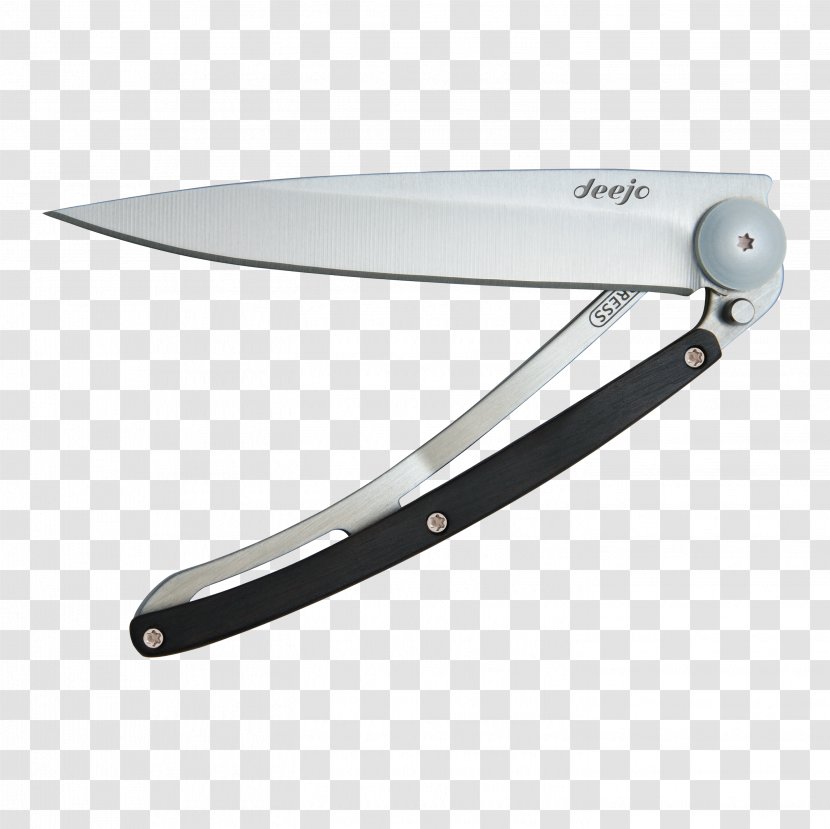 Pocketknife Wood Liner Lock Dalbergia Melanoxylon - Steak Knife Transparent PNG