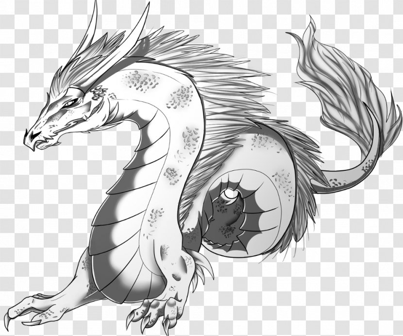 Dragon Drawing Cat Legendary Creature Sketch - Heart Transparent PNG