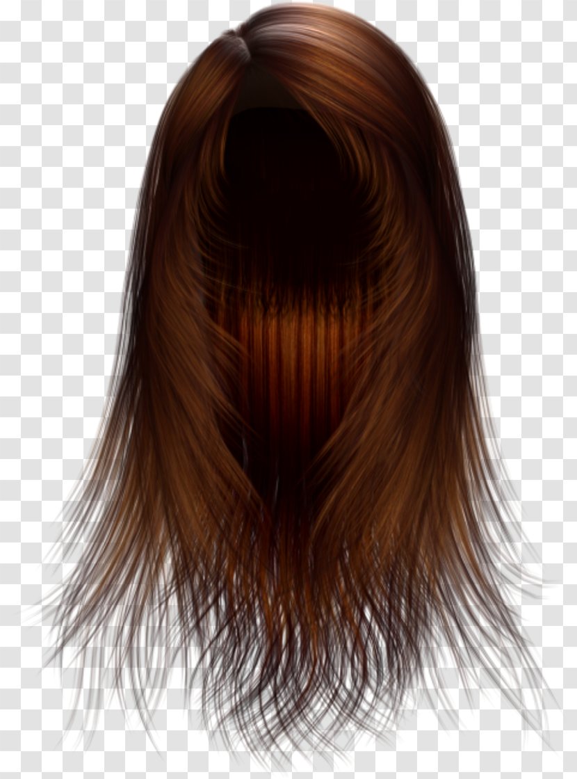Hair Clip Art - Brown - Long-haired Beauty Transparent PNG