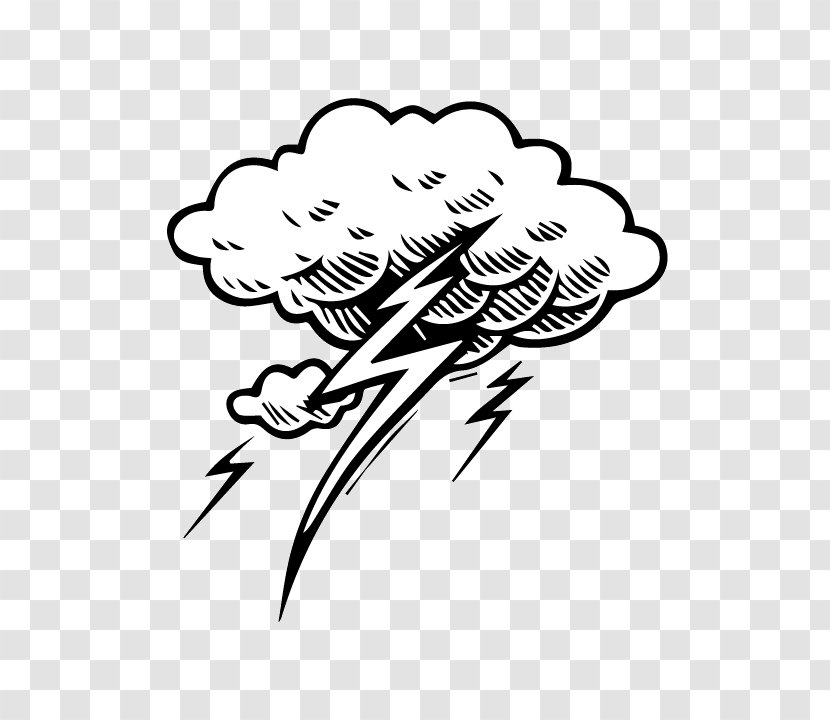 Lightning Cloud Tattoo Thunderstorm Clip Art - Tree Transparent PNG
