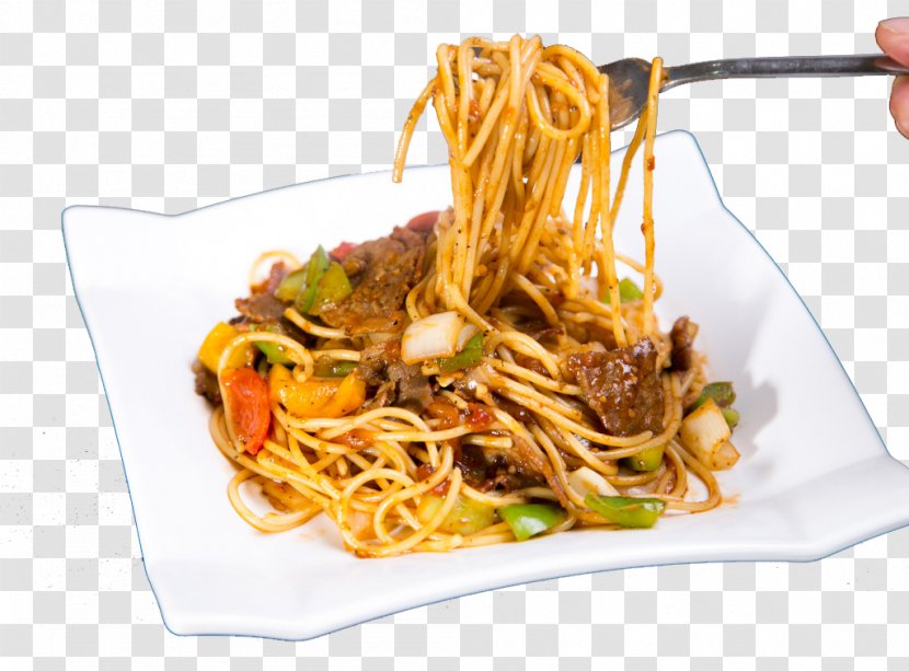 Chow Mein Instant Noodle Beef Soup Beefsteak Fried Noodles - Vegetarian Food - Black Pepper Pasta Transparent PNG