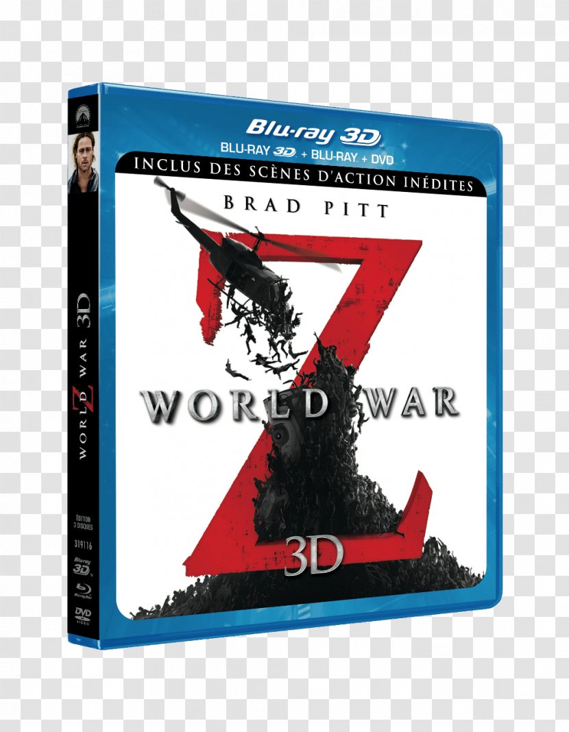 Blu-ray Disc Digital Copy HD DVD Gerry Lane - Hd Dvd - World War Z Transparent PNG