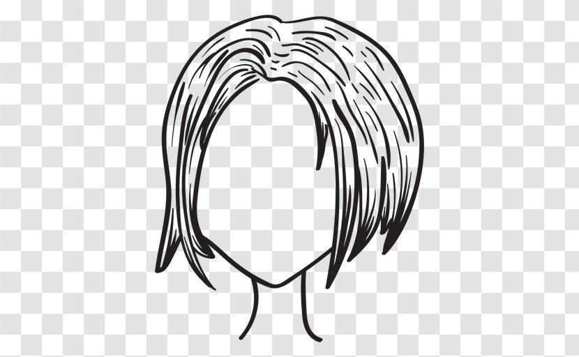 Clip Art Drawing Psd - Head - Hairstyles Sketch Transparent PNG