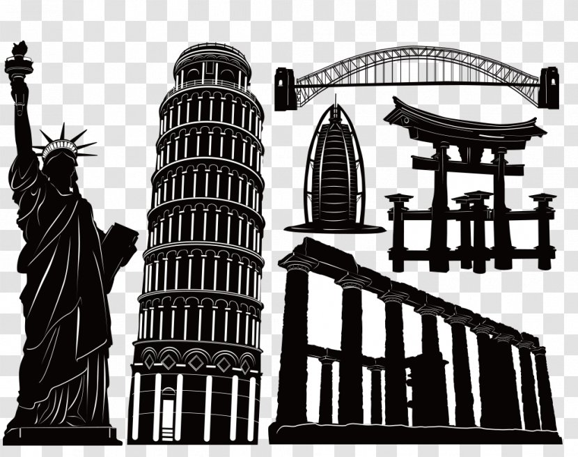 Building Architecture Illustration - History - Statue Of Liberty Silhouette Transparent PNG