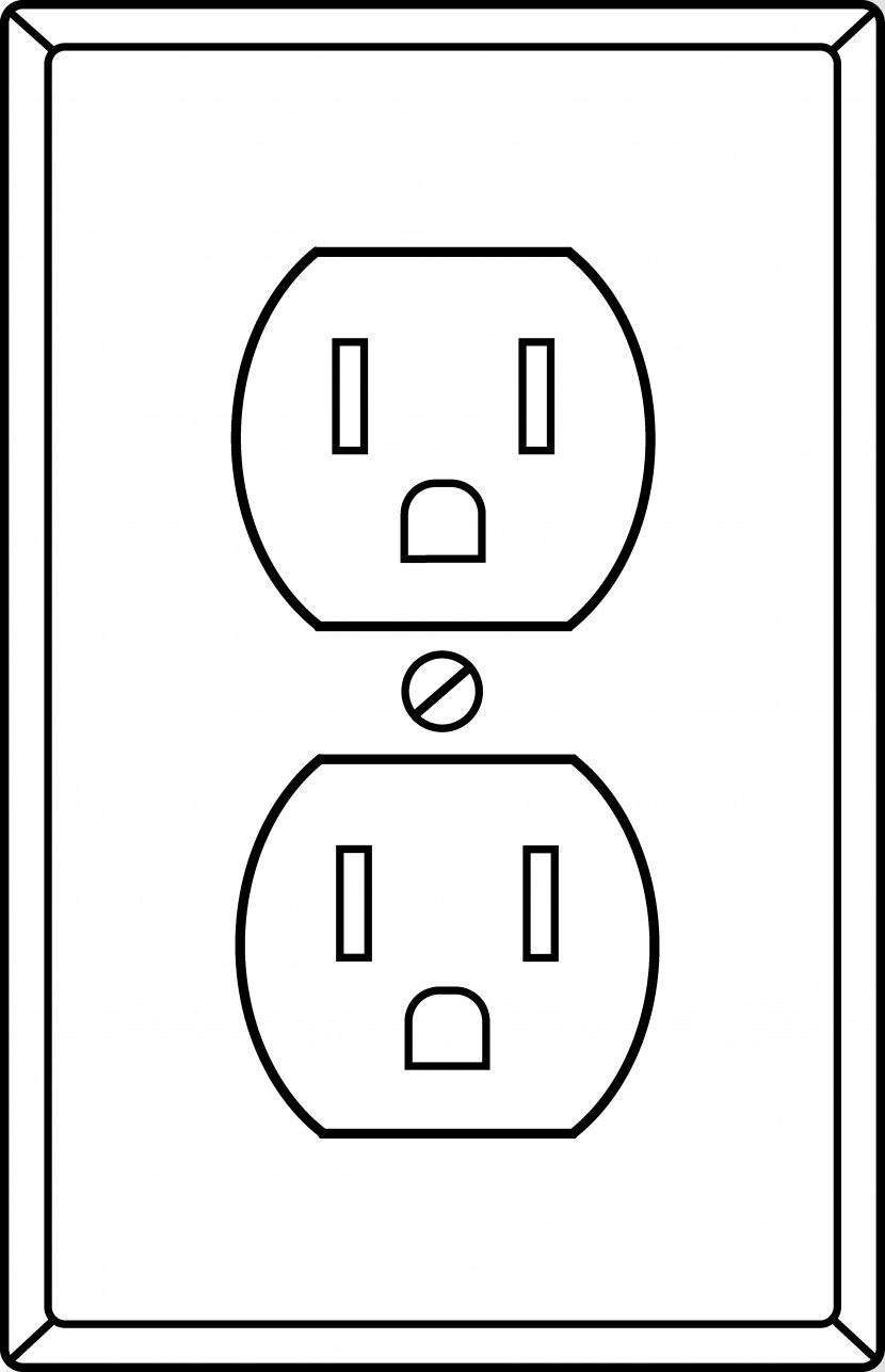 AC Power Plugs And Sockets Electricity Clip Art - Rectangle - Socket Cliparts Transparent PNG