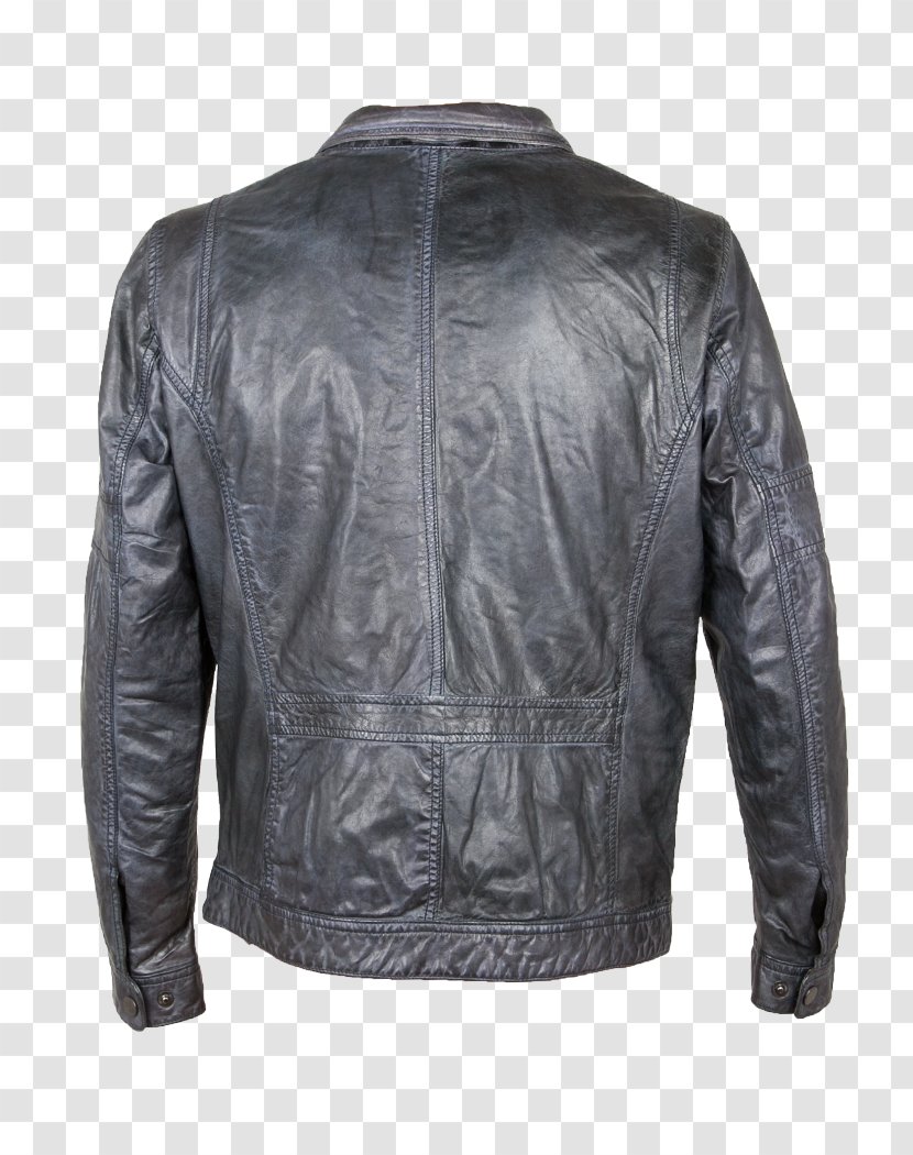 Leather Jacket - Textile - Dusty Blue Transparent PNG