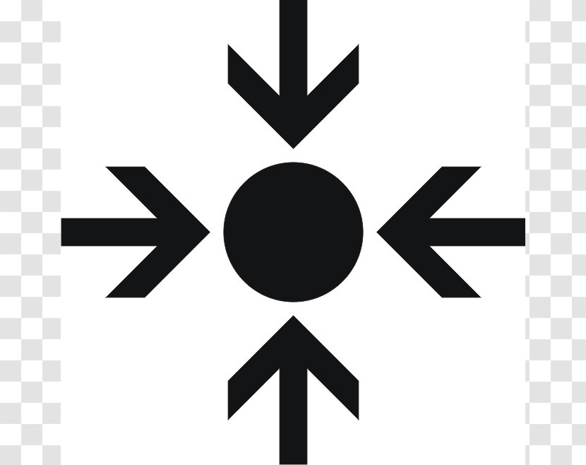 Arrow Symbol - Black And White - Maria Transparent PNG