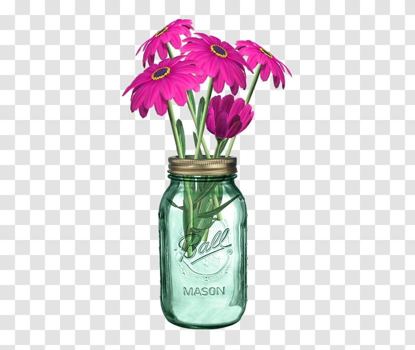 Floral Design Mason Jar Vase Glass Bottle Cut Flowers - Flower Arranging - Binks Transparent PNG