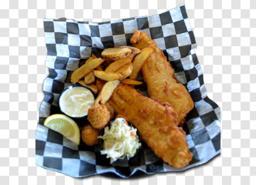 Fried Fish And Chips Fritter Fast Food Chicken Transparent PNG