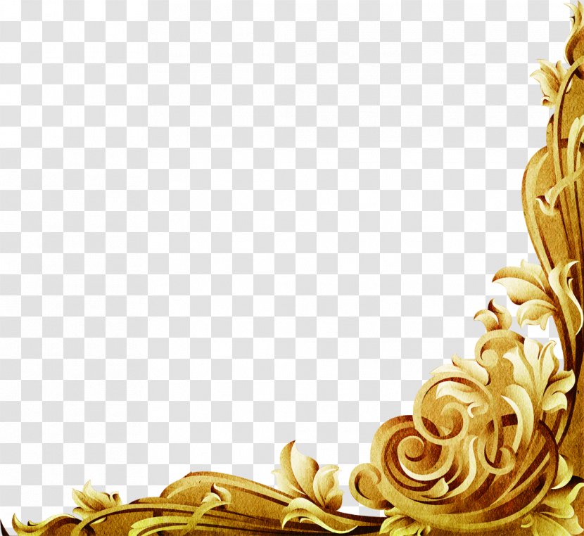 Pattern - Gold Frame - European Transparent PNG