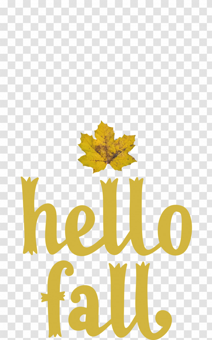 Hello Fall Fall Autumn Transparent PNG