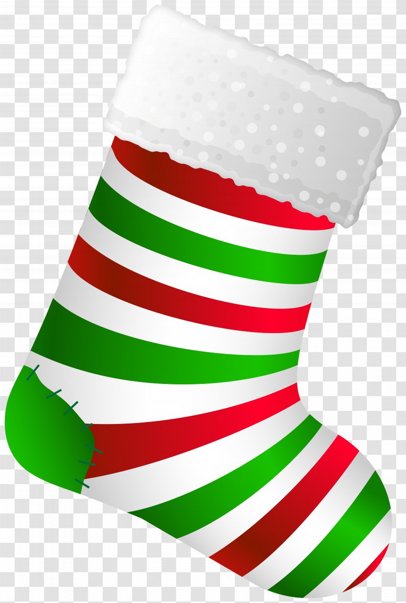 Christmas Stockings Clip Art Striped Stocking Day - Small Transparent PNG