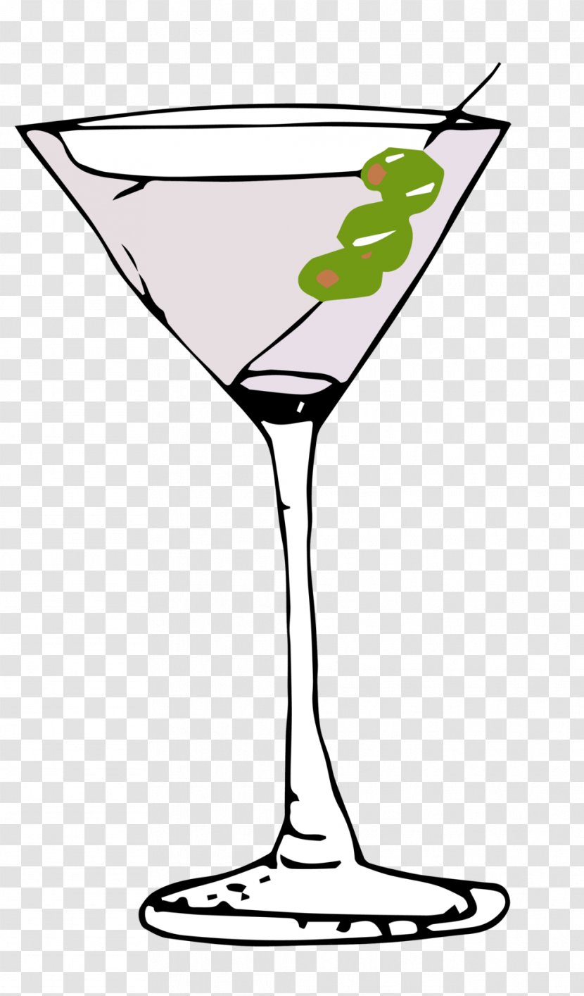 Cocktail Garnish Wine Glass Martini - Cartoon Transparent PNG