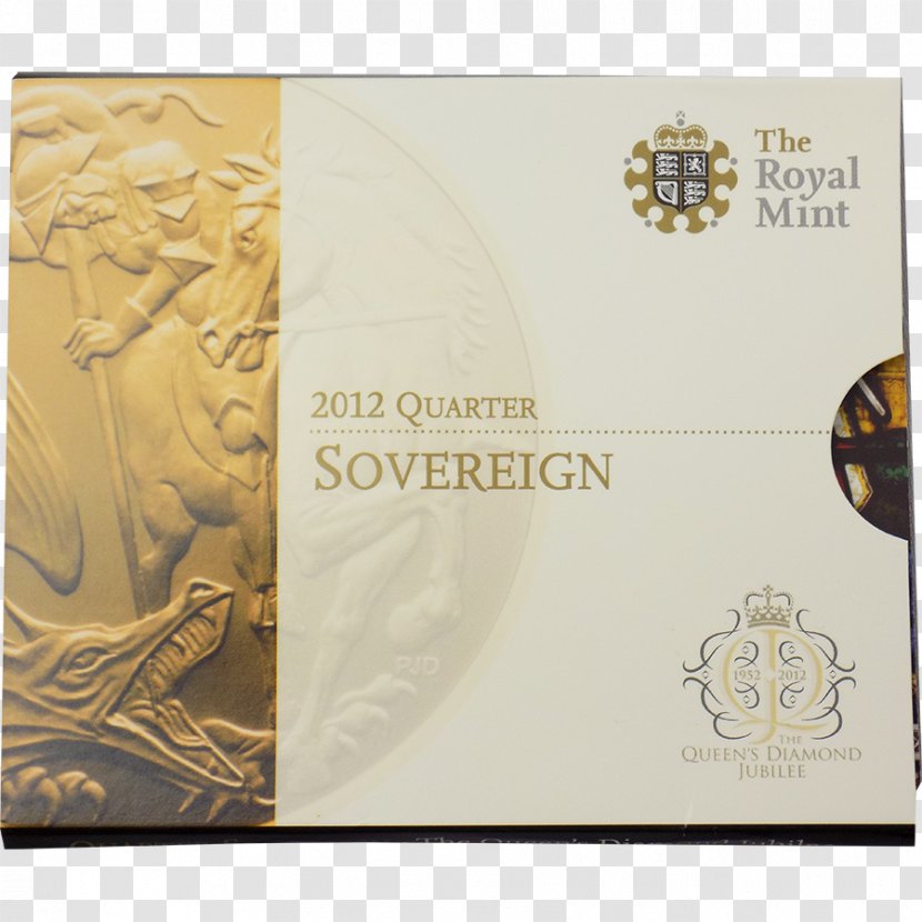 Royal Mint Diamond Jubilee Of Elizabeth II Half Sovereign Coin - Text Transparent PNG