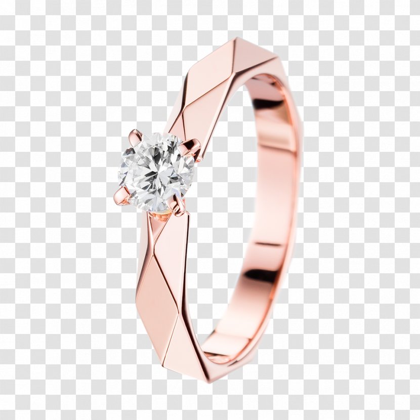 Wedding Ring Engagement Gold - Diamond Transparent PNG