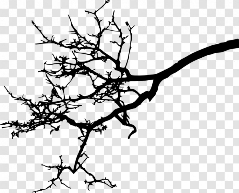 Twig Branch Clip Art - Leaf - Silhouette Transparent PNG