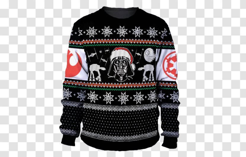 T-shirt Sweatshirt Darth Vader Christmas Jumper Sweater - Reindeer - Tshirt Transparent PNG