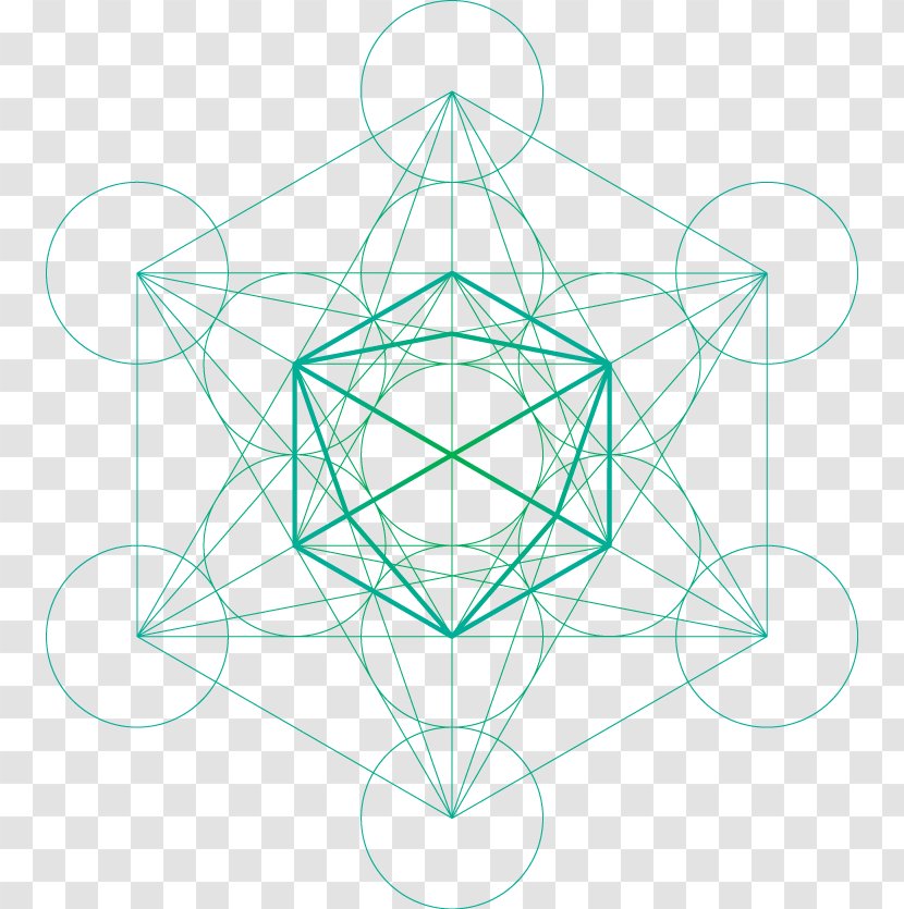 Metatron Sacred Geometry Cube Transparent PNG