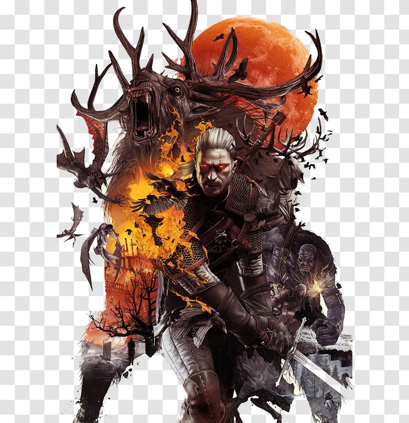 The Witcher 3: Wild Hunt 2: Assassins Of Kings Geralt Rivia PlayStation 4 - Cg Flame Warrior Transparent PNG