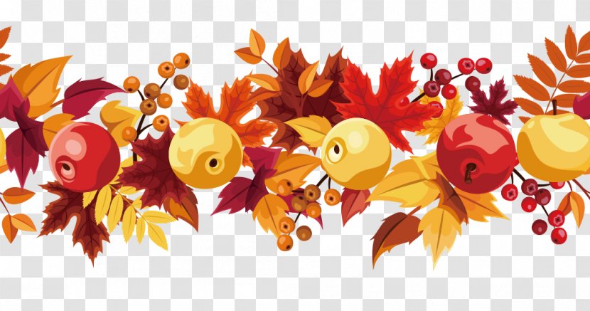 Fruit Autumn Leaf Color Euclidean Vector - Orange - Leaves Transparent PNG