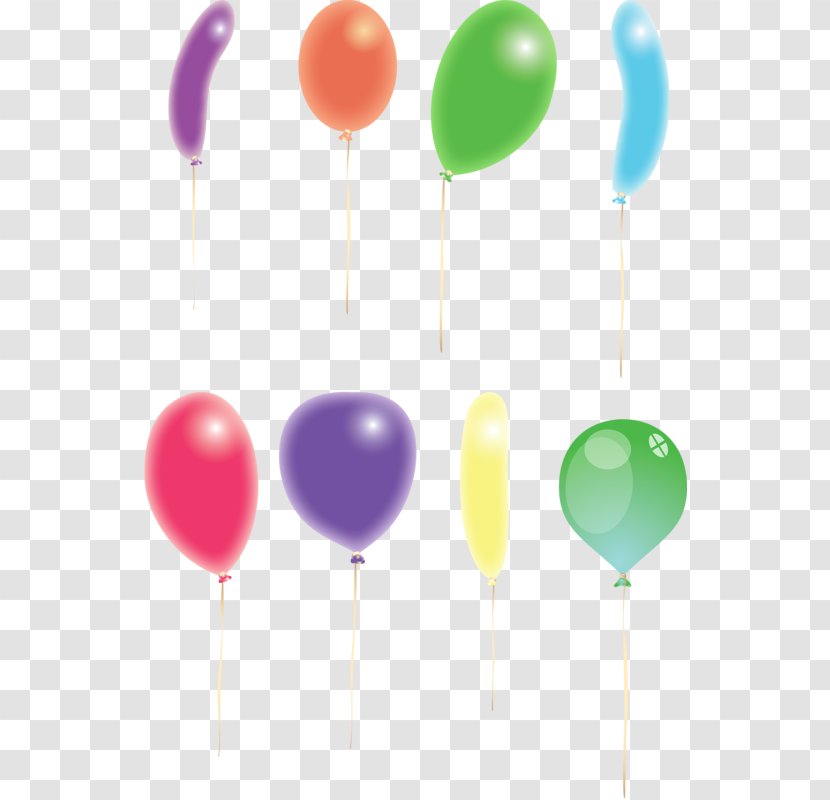 Toy Balloon Computer File - Gift - Colored Balloons Transparent PNG