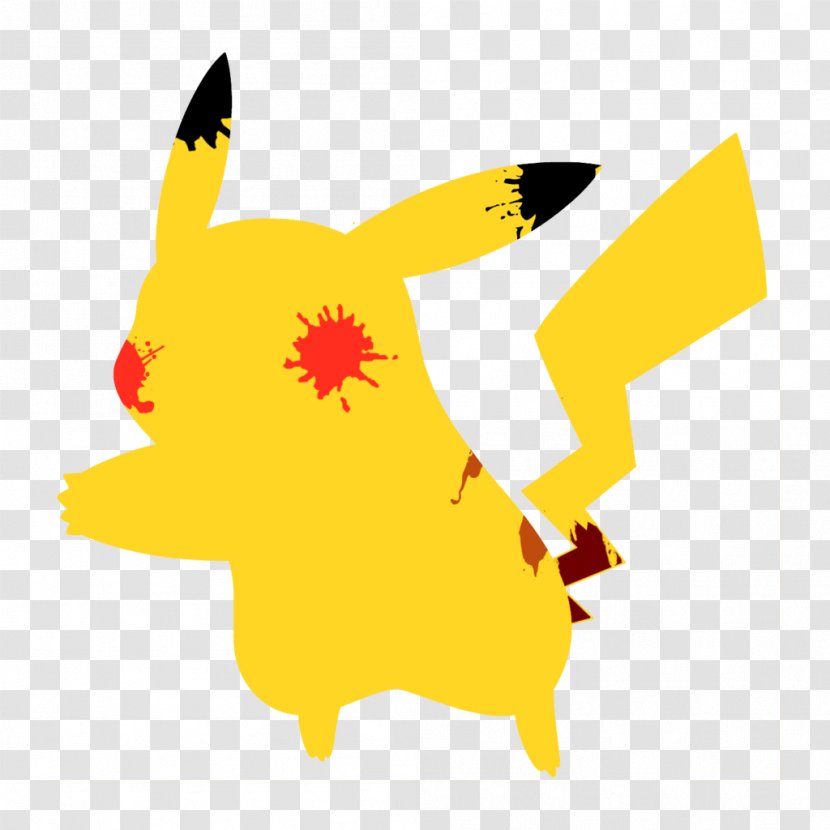 Pikachu Ash Ketchum Paint Pokxe9mon Clip Art - Yellow - Cartoon Splatter Transparent PNG