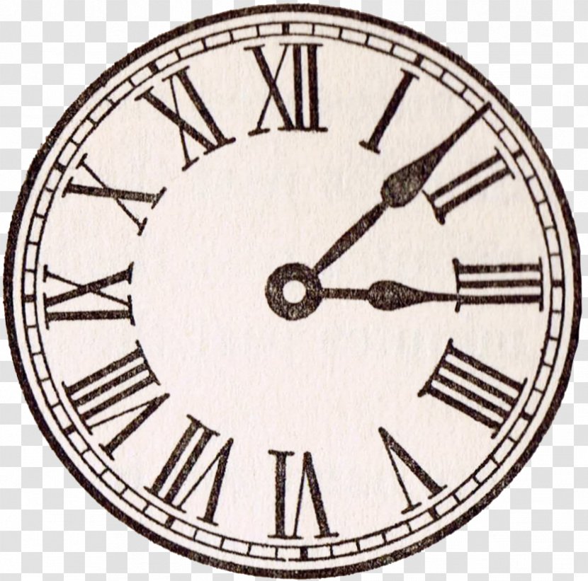 Clock Face Roman Numerals Clip Art - Alarm Clocks Transparent PNG