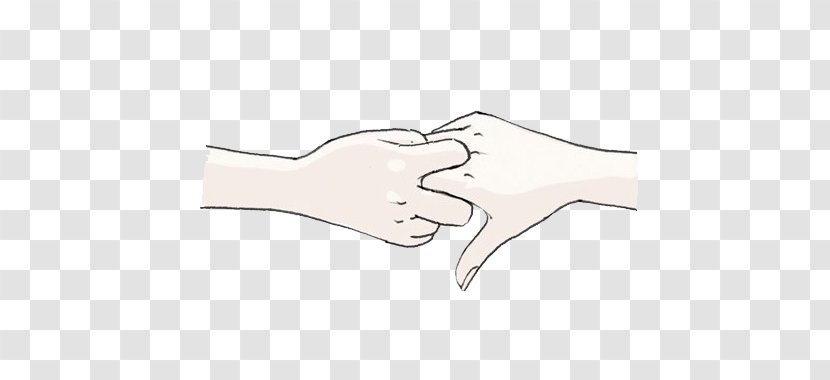 Paper Thumb Cartoon Pattern - Neck - Men And Women Holding Hands Transparent PNG