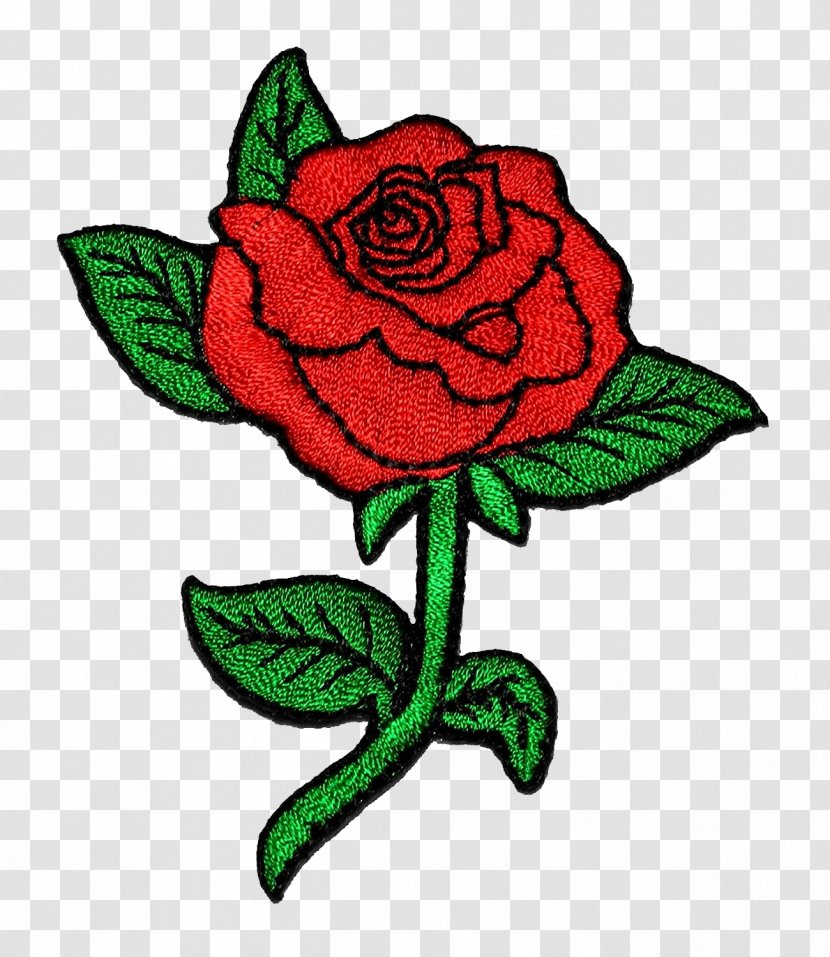 Iron-on Embroidered Patch Sewing Appliqué Rose Transparent PNG
