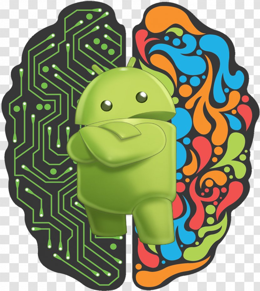 Brain Cartoon - Green Transparent PNG