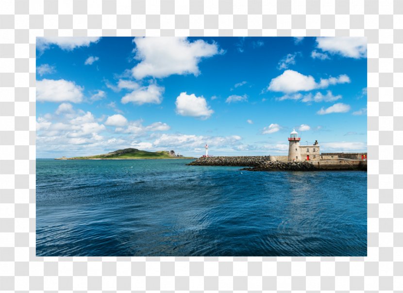 St Mary's Abbey Cromwell Point Lighthouse Ireland's Eye Dublin Bay Beginish Island - Inlet - Watercolor Transparent PNG