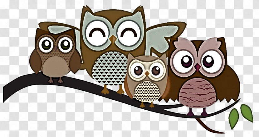 Owl Eastern Screech Owl Cartoon Bird Of Prey Brown Transparent PNG