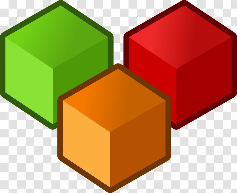 Cube Square Clip Art - Base Ten Blocks Transparent PNG