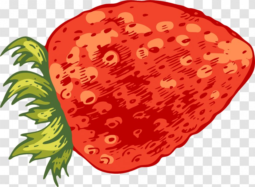 Adobe Illustrator - Flower - Cartoon Hand Painted Strawberry Transparent PNG