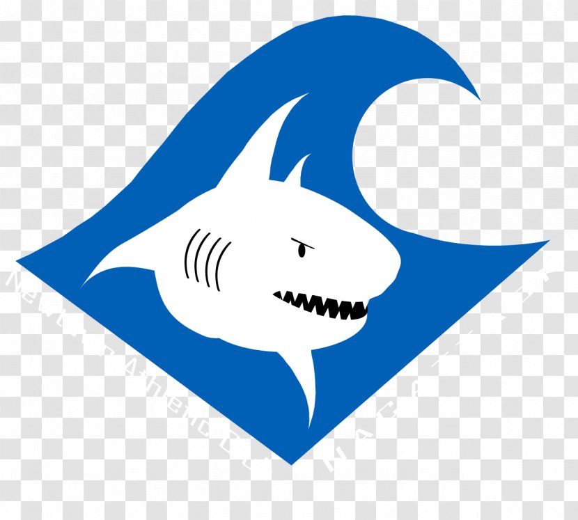 Shark Logo - Swimming - Smile Electric Blue Transparent PNG