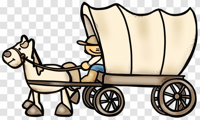 Wagon Mode Of Transport Vehicle Clip Art Cart - Paint - Coloring Book Horse And Buggy Transparent PNG