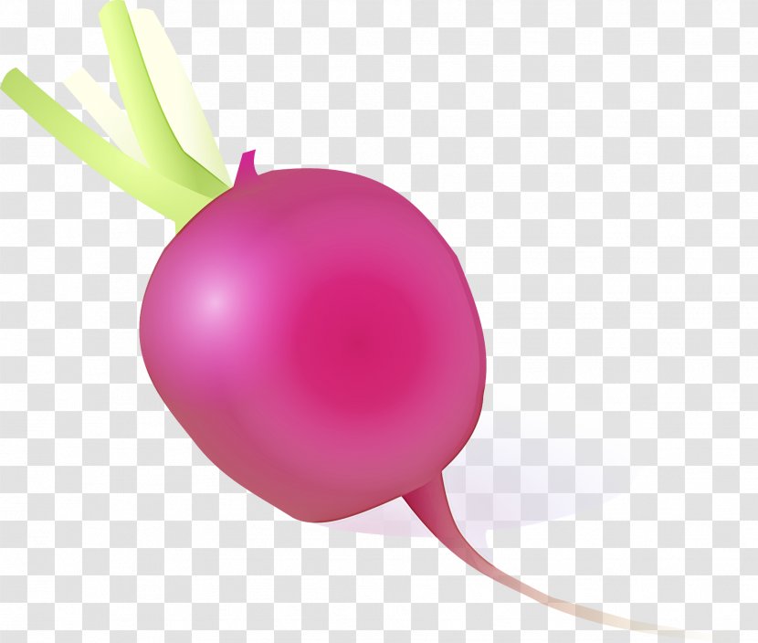 Radish Pink Vegetable Balloon Turnip - Party Supply - Magenta Transparent PNG