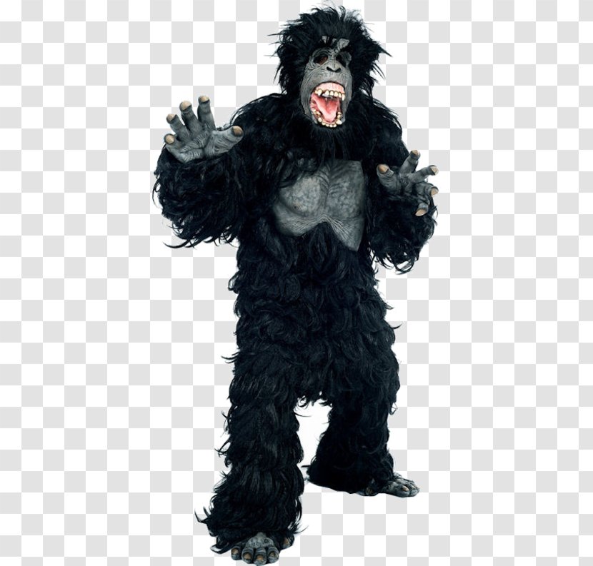 Gorilla Suit Costume Orangutan Mask - Ape Transparent PNG