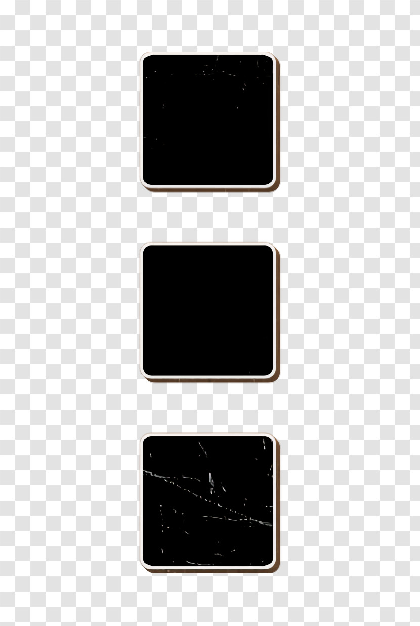 Interface Icon Button Of Three Vertical Squares Icon Menu Icon Transparent PNG