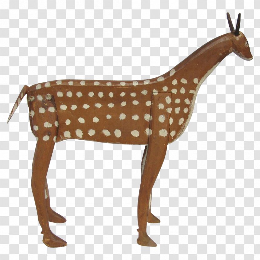 Folk Art Carving Clip Painting Deer - Animal Figure Transparent PNG