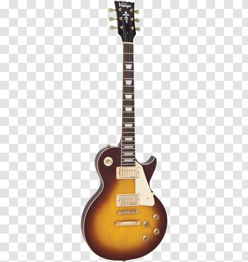Vintage V100 Sunburst Electric Guitar Epiphone Les Paul 100 - Flower - Sevenstring Transparent PNG